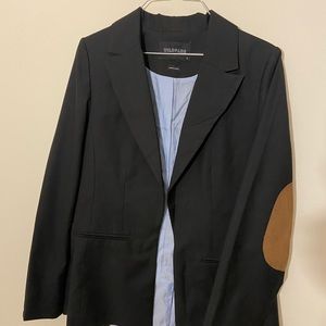 Wild fang black blazer with leather elbow pads